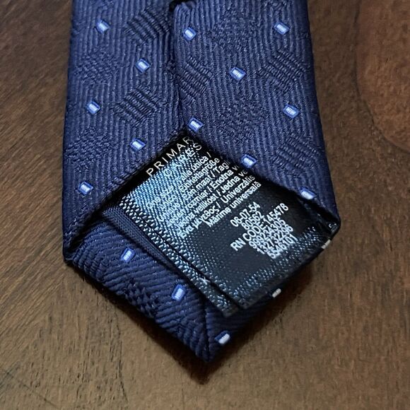 Primark Blue 100% Polyester Men’s Neck Tie Made In China - Picture 7 of 9